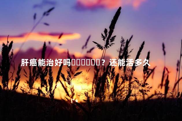 肝癌能治好吗？还能活多久